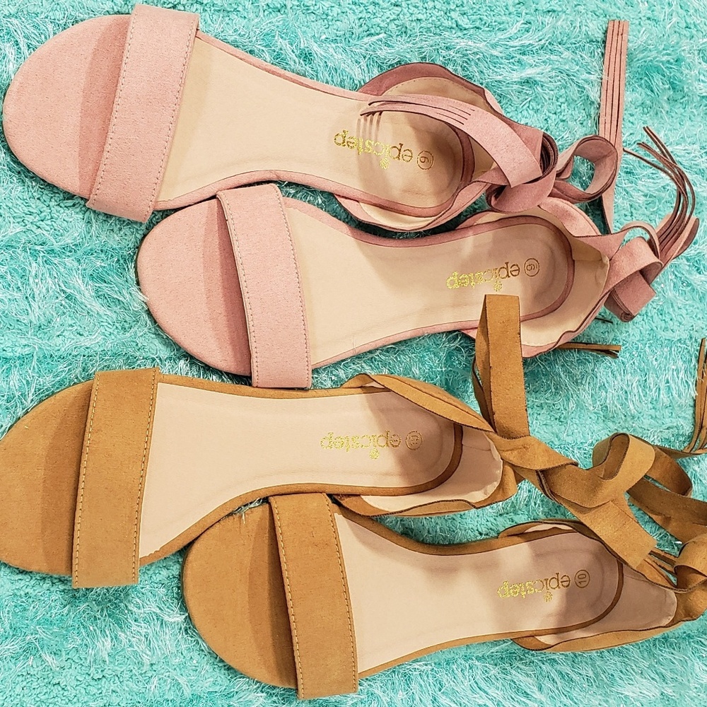 Women Lace Tie Up Ankle Wrap Around Sandals